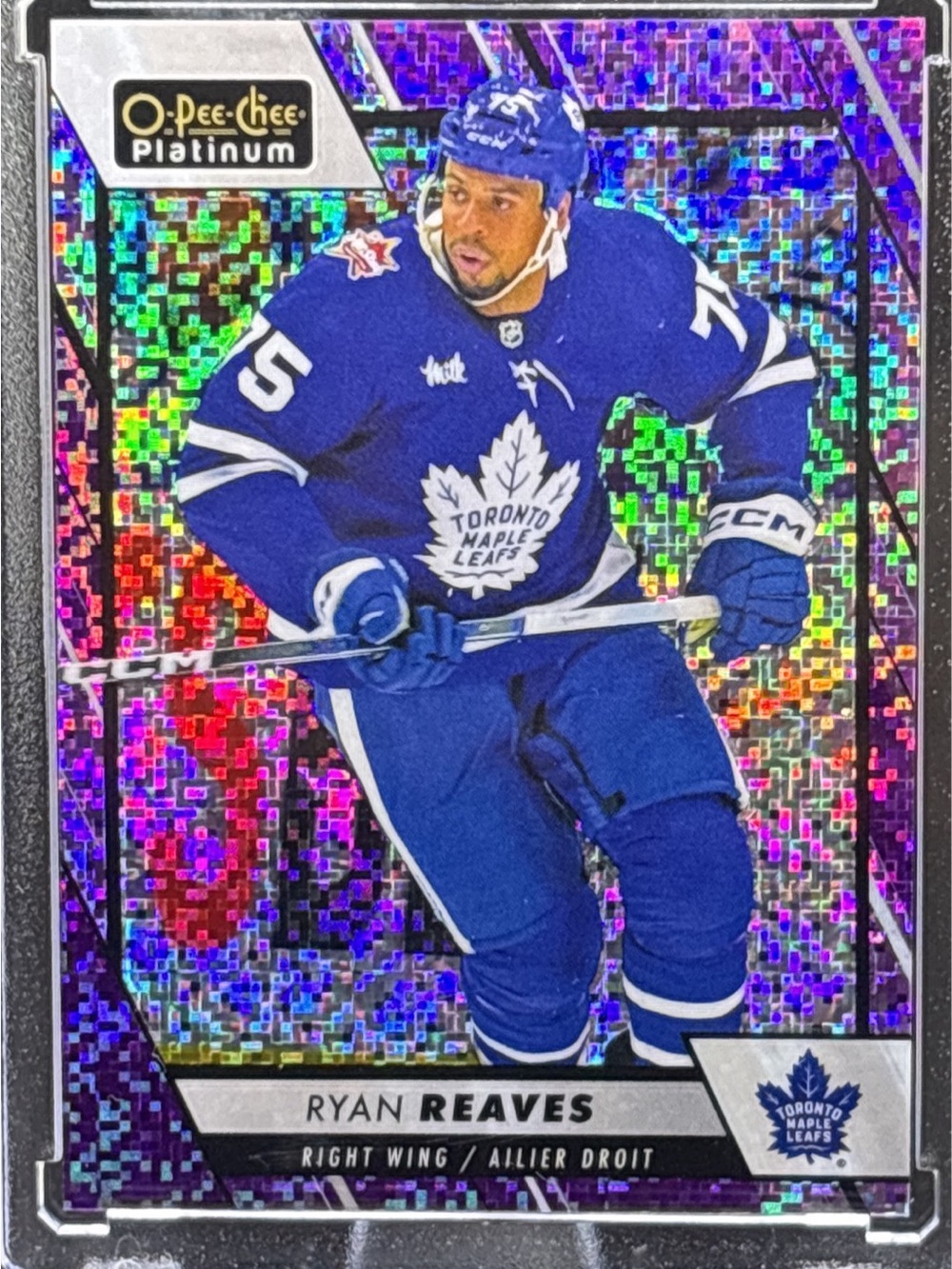 Upper Deck O-Pee-Chee Platinum Ryan Reaves Hockey Trading Card - LE 87/299